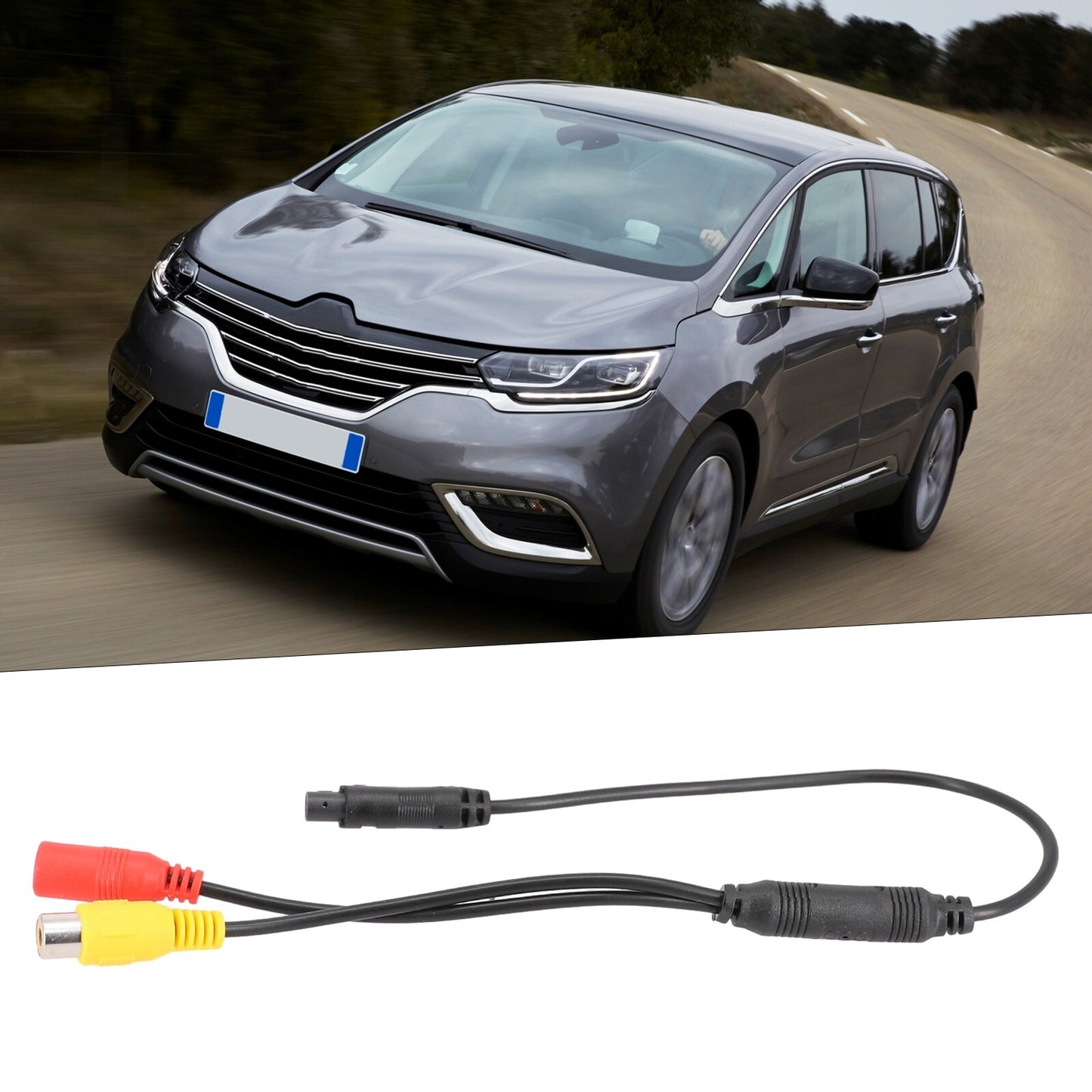 Car Backup Reverse Camera 4 Pin Male To CVBS For Female Connector Wire v