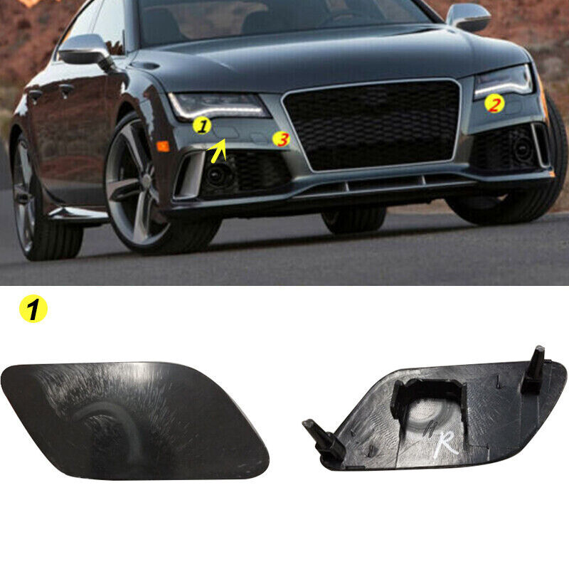 Right Front Bumper Headlight Washer Spray Cover Cap Fit for Audi RS7 2014-2018 Q