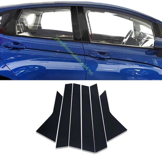 for Honda Fit Jazz GK5 2014-20 Piano Black Pillar Post Door Window Molding Strip