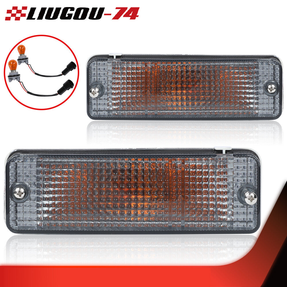 Front parking turn signal corner light suitable for 1984-1989 for Toyota pickup trucks (smoked).