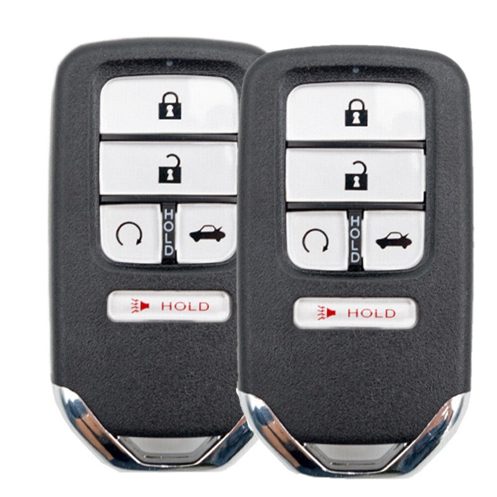 Two remote-controlled for smart car keychains compatible with 2016, 2017, 2018, 2019, 2020, and 2021 for Honda for Civic keychains KR5V2X.