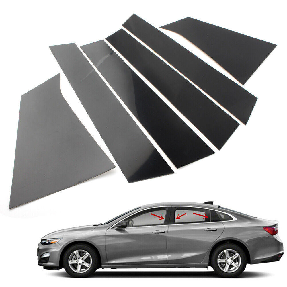 Door Trim Pillar Post Black Piano Cover L R for Chevrolet Malibu 2016 2017-2023