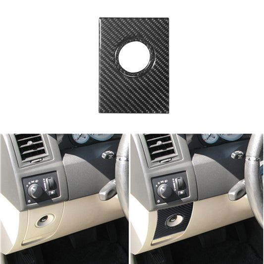 2Pcs Carbon Fiber Front Window Lift Panel Cover Trim for Chrysler 300 2005-2007 v