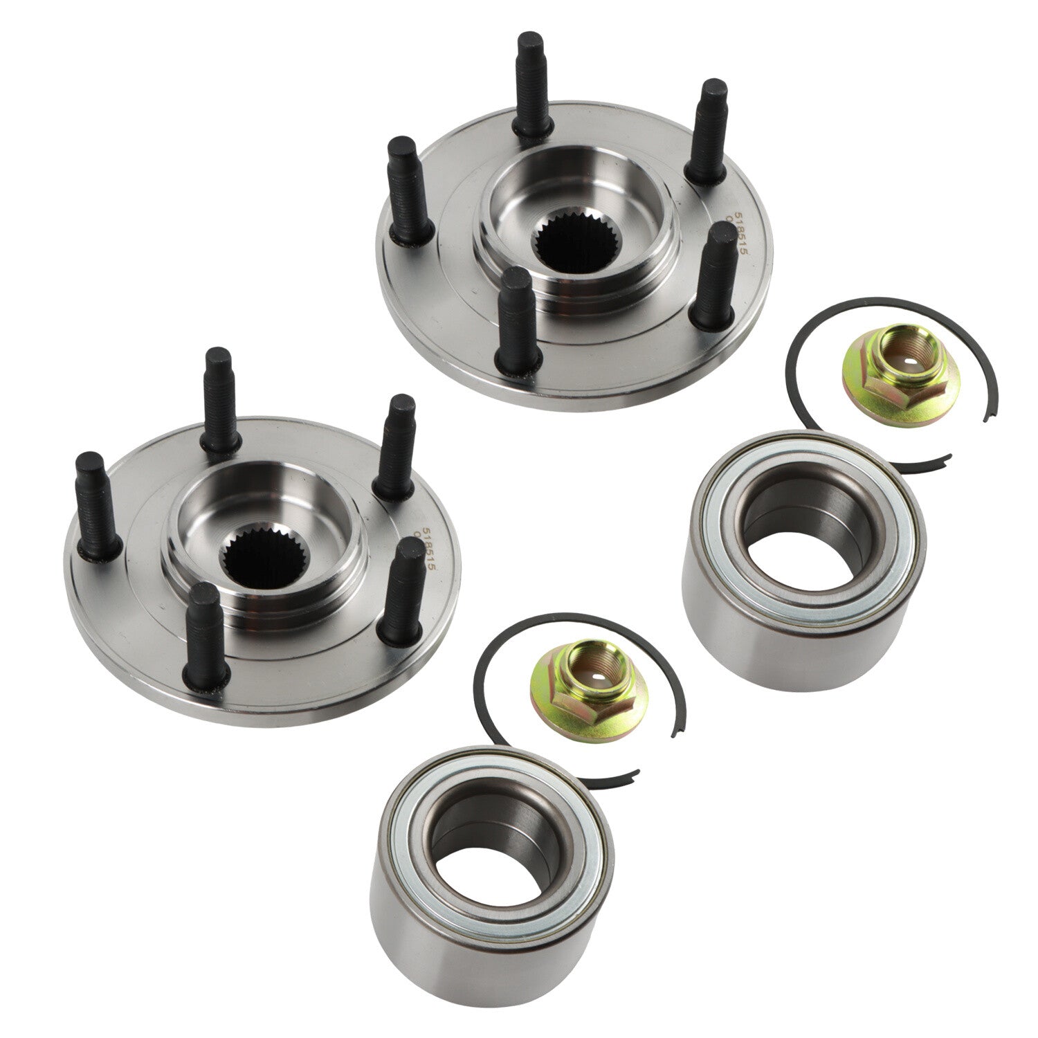 Pair Front Wheel Hub and Bearings for Ford Escape 2001-2009 2010 2011 2012
