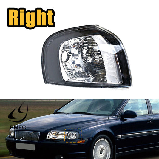 Right for Volvo S80 1999-2006 Front Bumper Corner Lamp Turn Signal Light NO Bulb