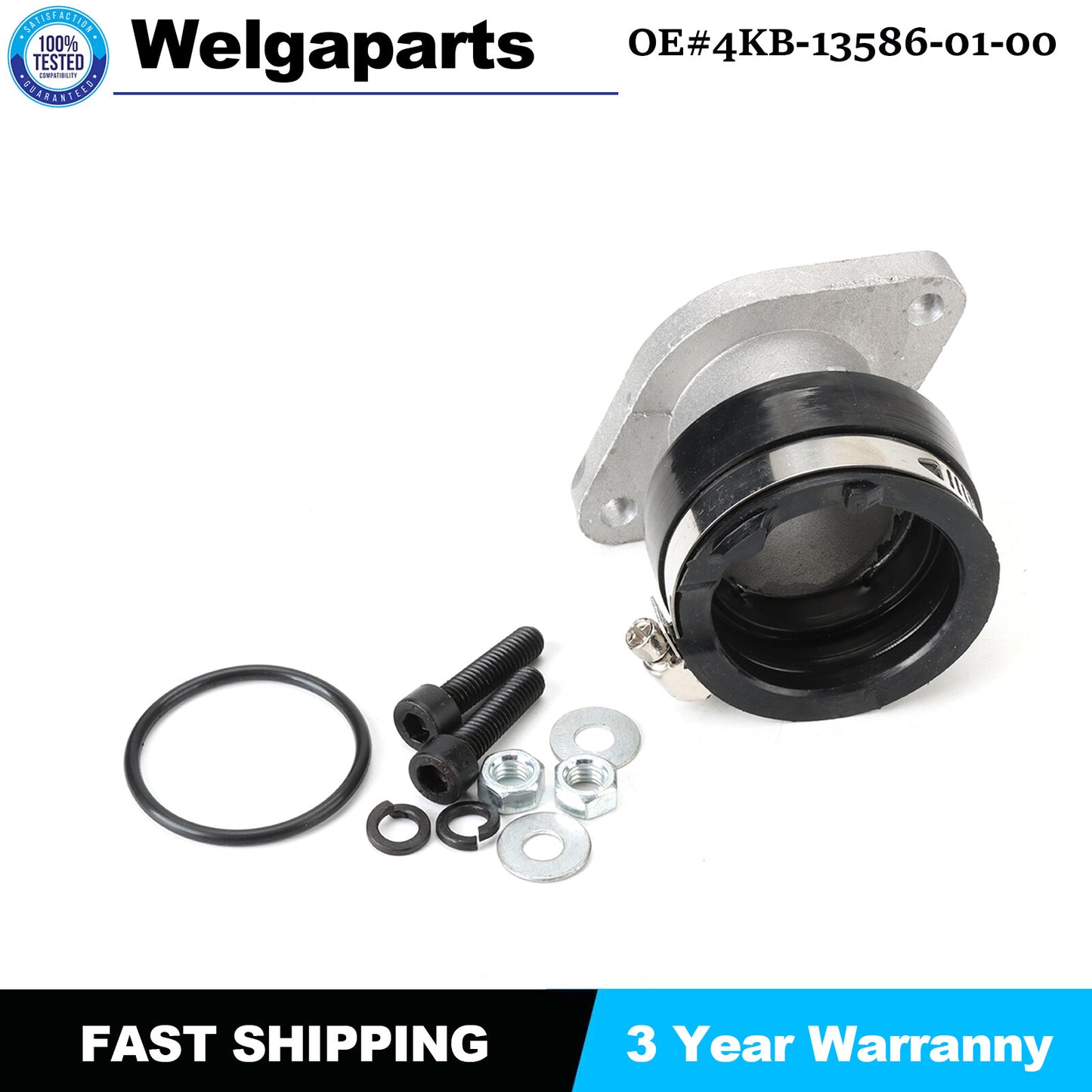 for Yamaha YFM350X 1999-2005 Carburetor Intake Manifold Boot 4KB-13586-01-00