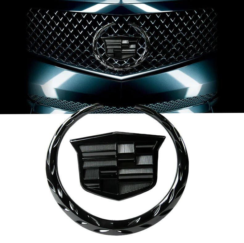 for Audi TTRS TTS TT Badge Ring Sticker Cover Front Cap Badge Gloss Black 2016+