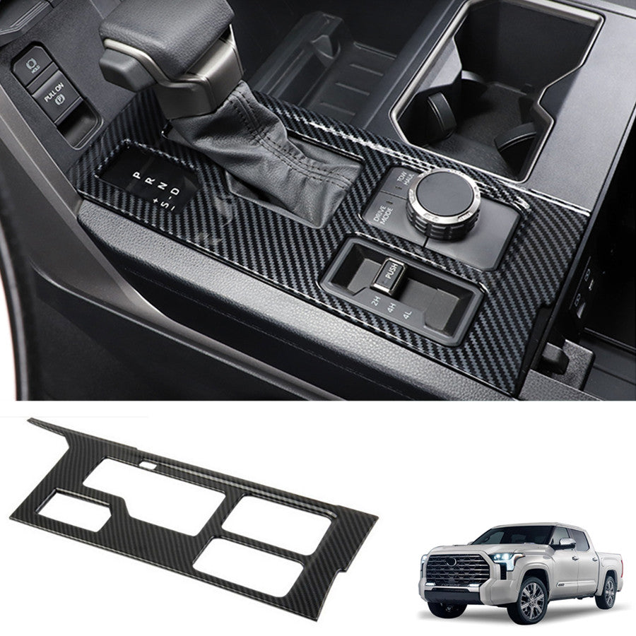 Carbon fiber console shift panel trim for Toyota Tenderra 2022/2023