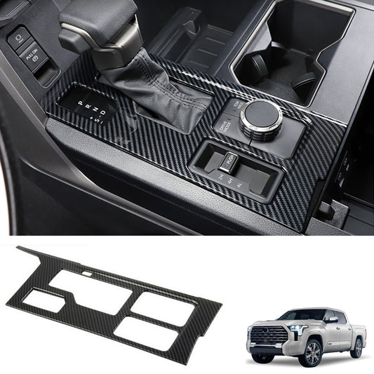 Carbon fiber console shift panel trim for Toyota Tenderra 2022/2023