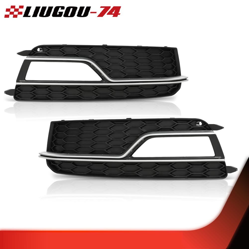 Front bumper fog lamp grille protector fits 2013 - 2016 for Audi S5 A5-S - v