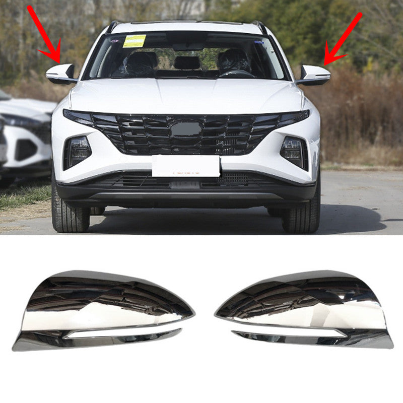 for Hyundai for TUCSON 2022-2025 Chrome Side Mirrors Rearview Trim Cover 2PCS