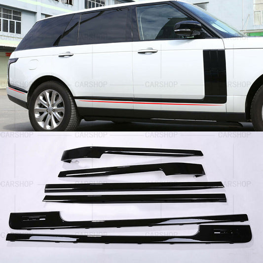 6p for Range Rover HSE LWB 2013-2021 Black Door Side Body Molding Trim Strip Kit