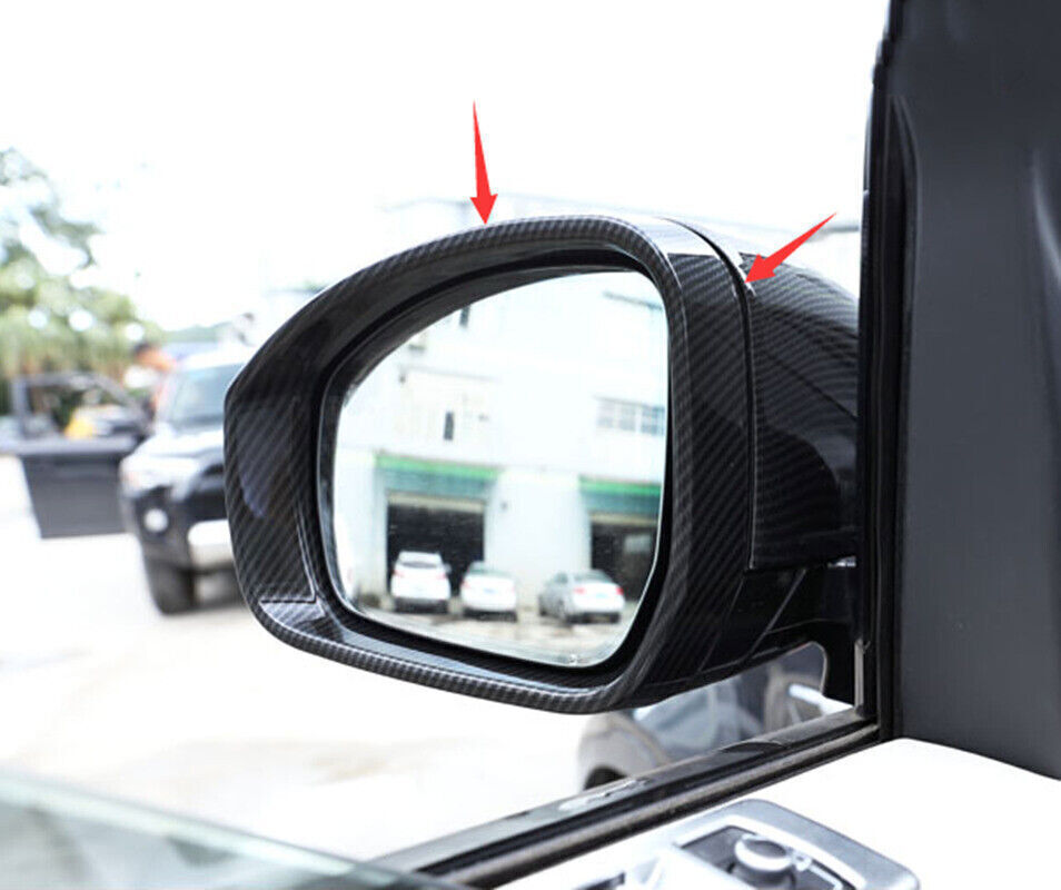 2PCS Carbon Fiber Rear View Side Mirror Frame Trim for Range Rover Sport 2014-22