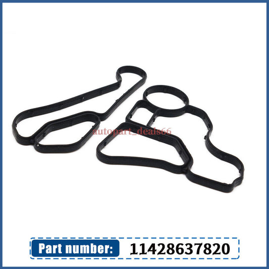 for BMW Oil Filter Housing Gasket & Cooler Seal Set 11428637820 11428637821 Q