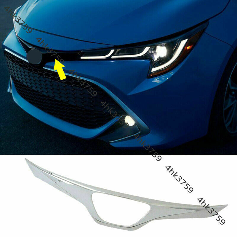 for Toyota for Corolla Hatchback 2019-2023 Silver Front Grill Logo Panel Cover Trim