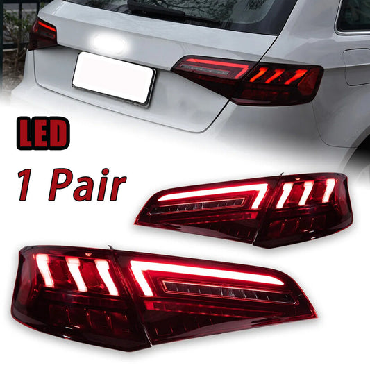 for Audi A3 2013-2019 S3 Sportback Rear LED TailLight DRL Dynamic Signal Reverse