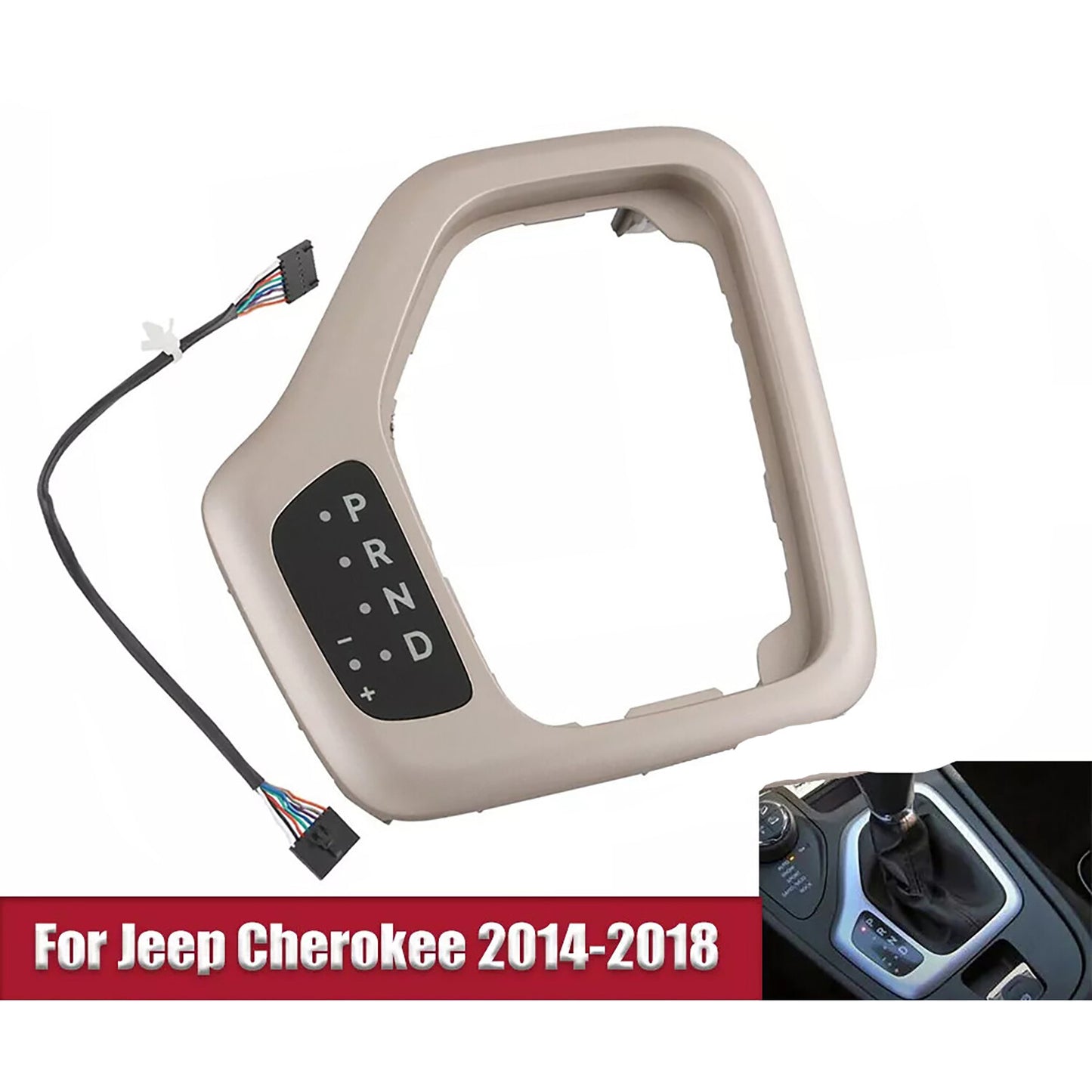 Center Gear Shift Bezel Cover Replacement for Jeep 14-2017 Cherokee 5YD27LS5AA n