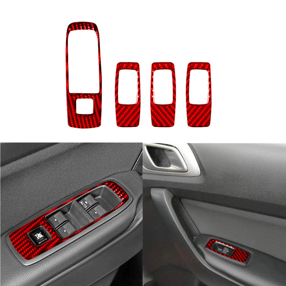 4x Carbon Fiber Center Control Panel Cover Trim Sticker for Mustang 2005-09 v