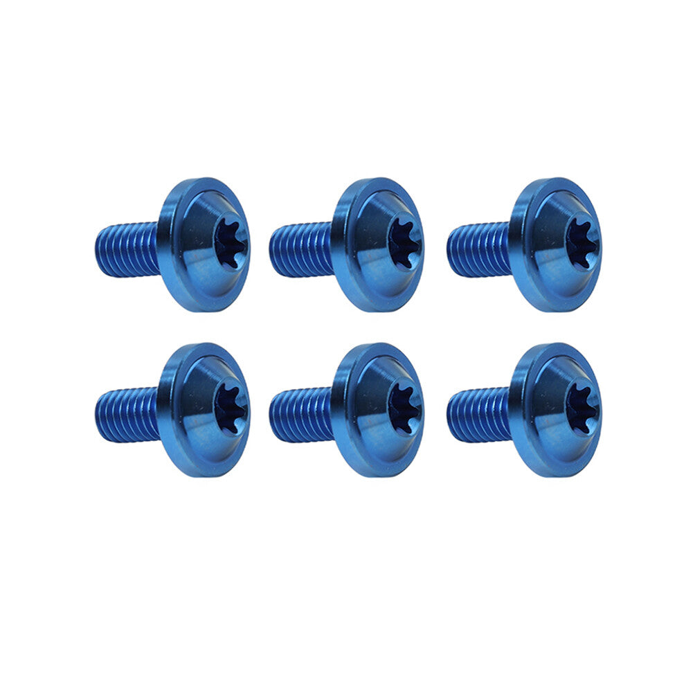6pcs Blue Bolts Truss Torx Head Screws M5x25mm For Bike Motorcycle Blue