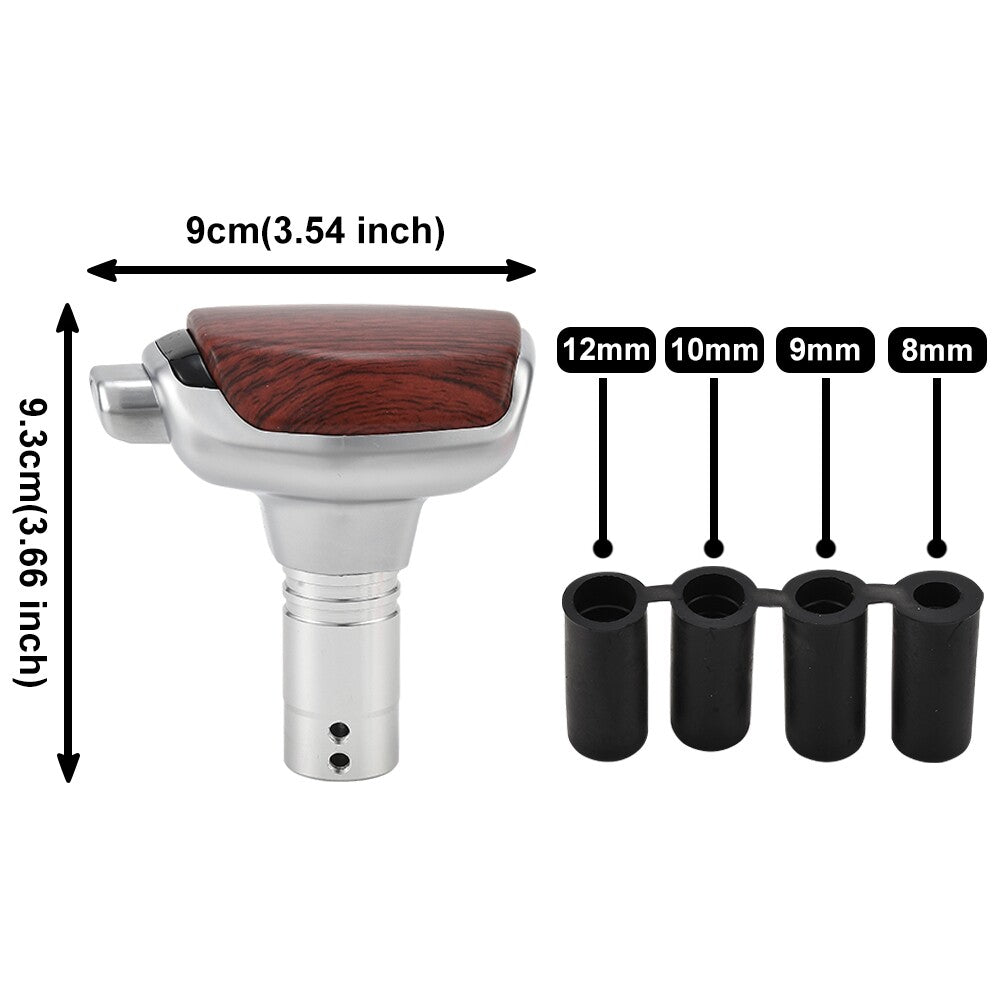 Car Wood Color Shift Knob Automatic Gear Stick Shifter Lever with Button4Adapter