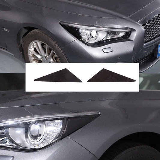 Suitable for 14-22 for Infiniti Q50 headlight side markings smoked pre-cut vinyl tone cover - n