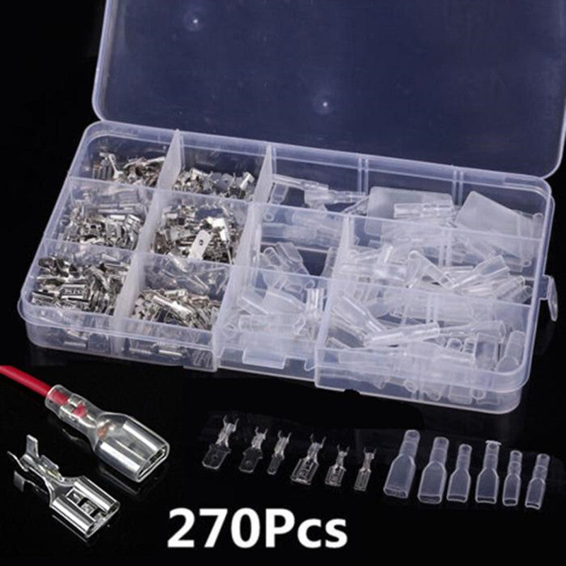 Car Electrical Wire Connectors Plug Spring Female Male Spade Cold Crimp Terminal