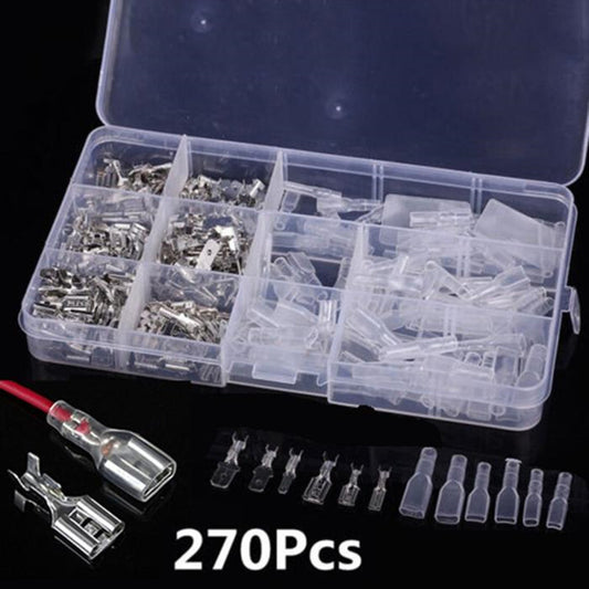 Car Electrical Wire Connectors Plug Spring Female Male Spade Cold Crimp Terminal