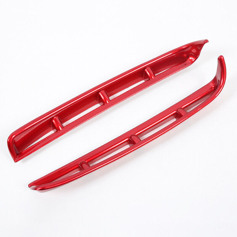 Fits for Hyundai Santa Fe 2019-2020 ABS Red Front fog lamp Air inlet cover trim 2pcs