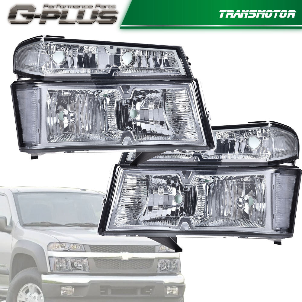 Fits 2004-12 for Colorado for GMC for Canyon Smoke/Clear Headlights and Tail Lights - v