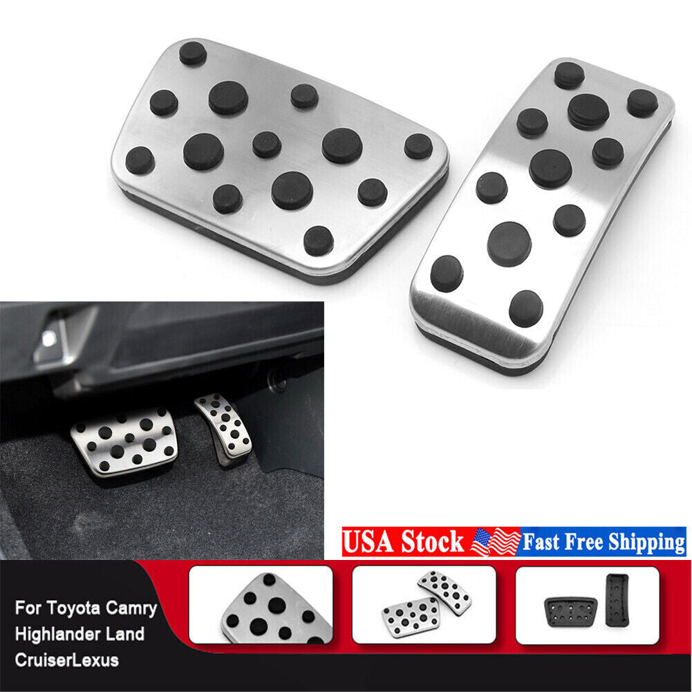 2x Car Brake Pedal Accelerator Aluminum for Toyota Auris Avensis RAV4 for Corolla