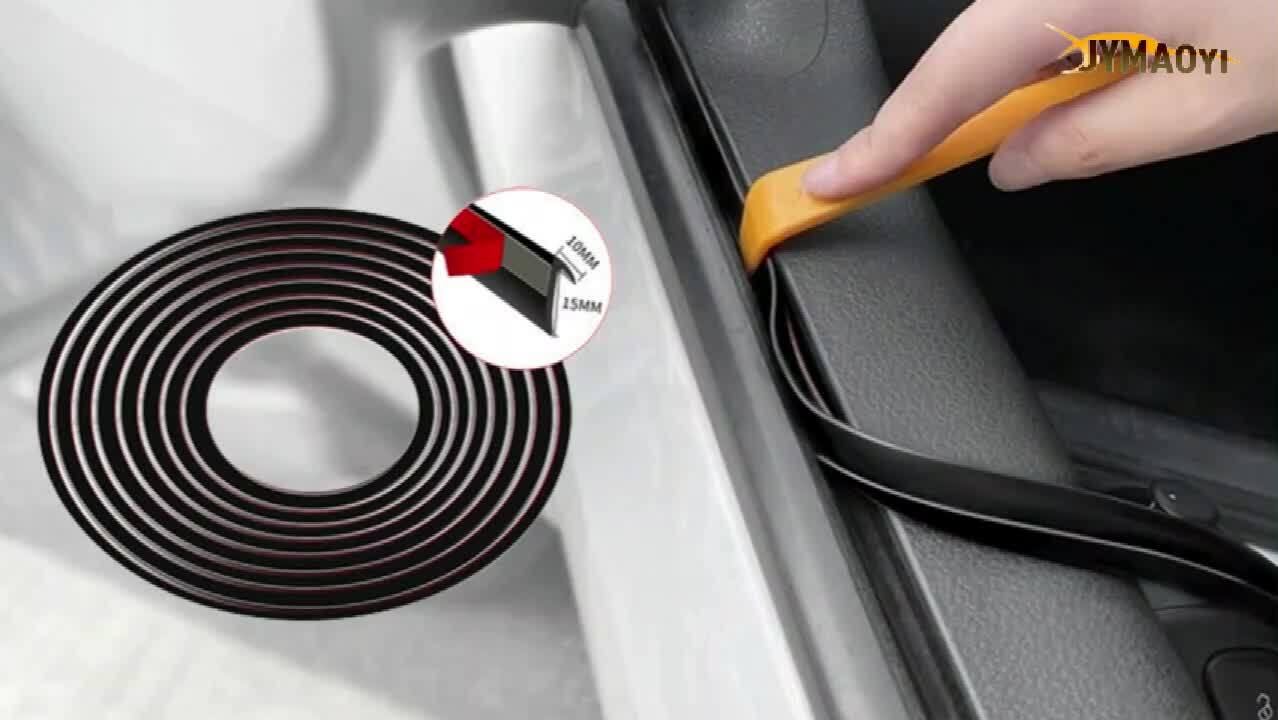 Car Front Side Window Trim Edge Moulding V Shape Rubber Weatherstrip Seal Strip