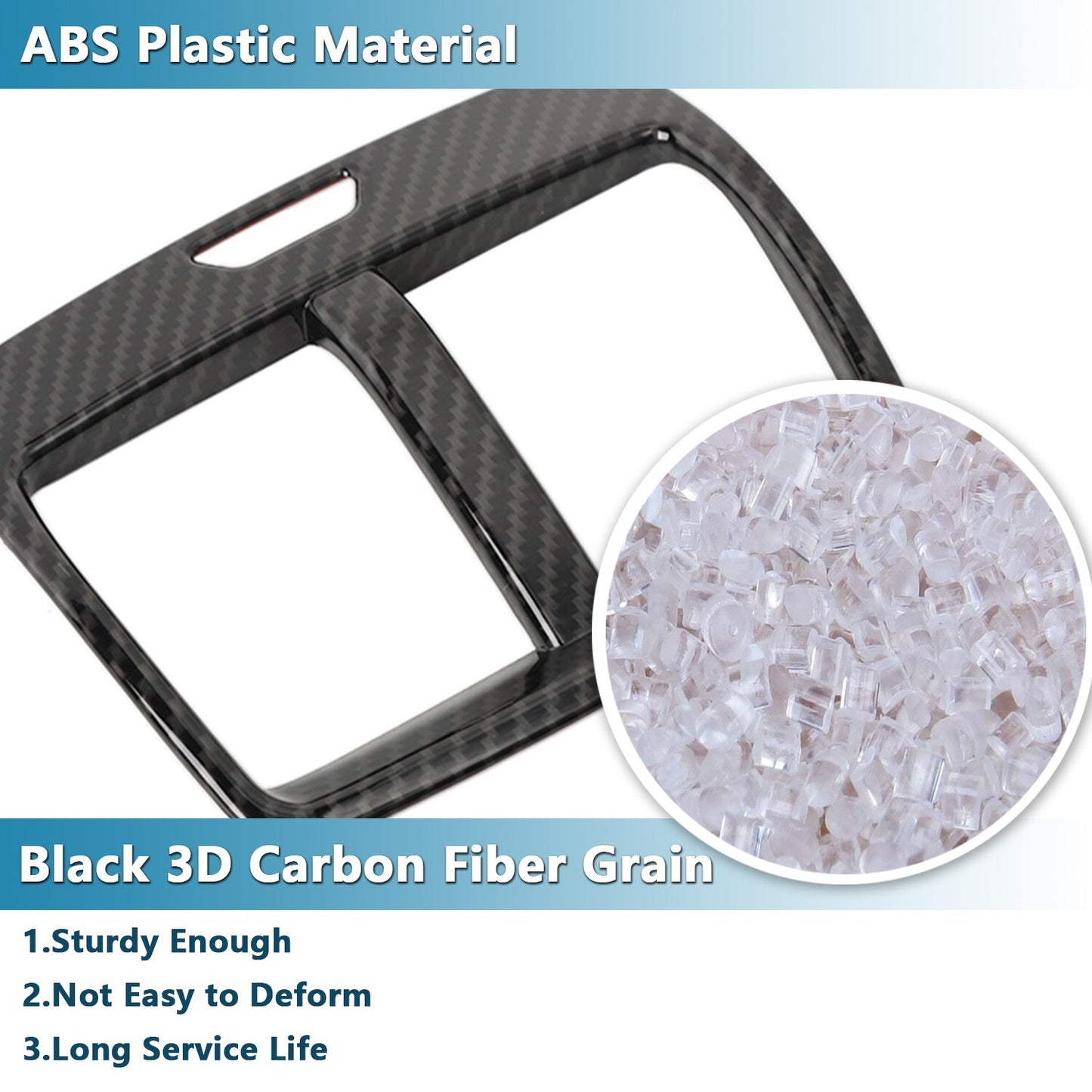 for Ford Bronco Sport 2021 2022 2023 Rear Air Conditioner Vent Trim Carbon Fiber