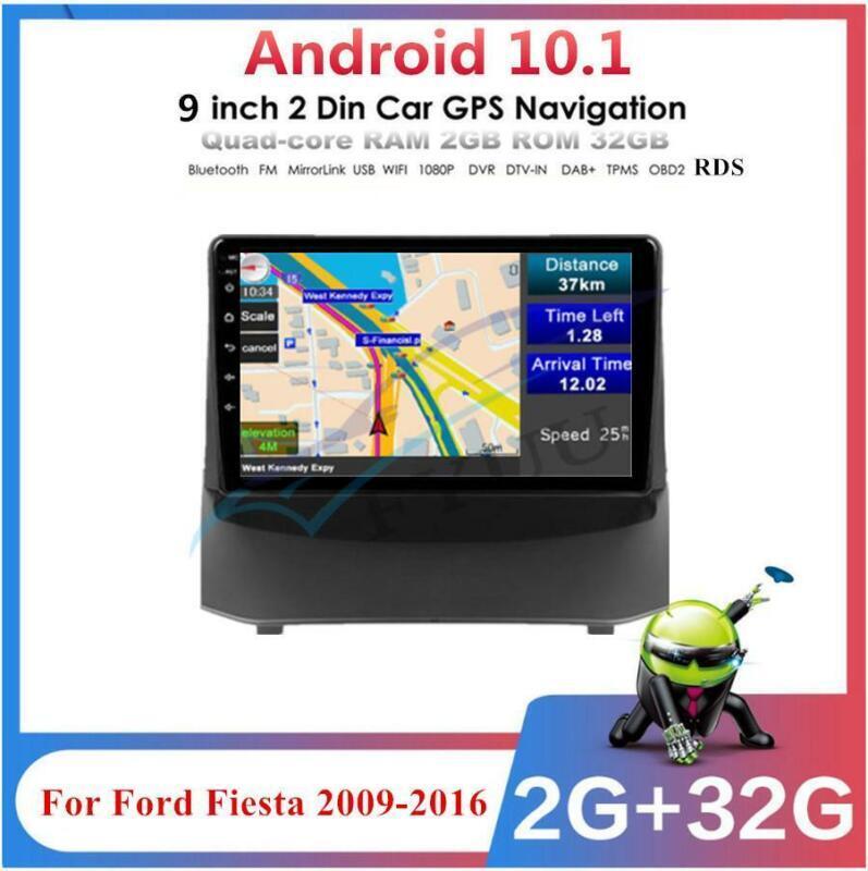 Compatible with 2009-16 Fiesta 9 2+32GB Android 10.1 Car Stereo Radio GPS Navigation Player n