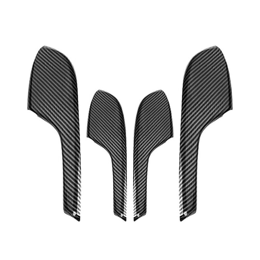 4x Carbon Fiber Interior Door Armrest Panel Trim Cover Fit for Honda for Civic 2016-2020 Q