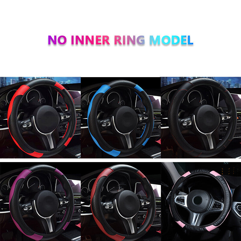 15 inch 38cm Steering Wheel Covers Universal Carbon fiber Stretch Q