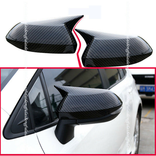 for Toyota for Corolla 2019-2023 Carbon Fiber ABS Ox Horn Rearview Mirror Cover Trim