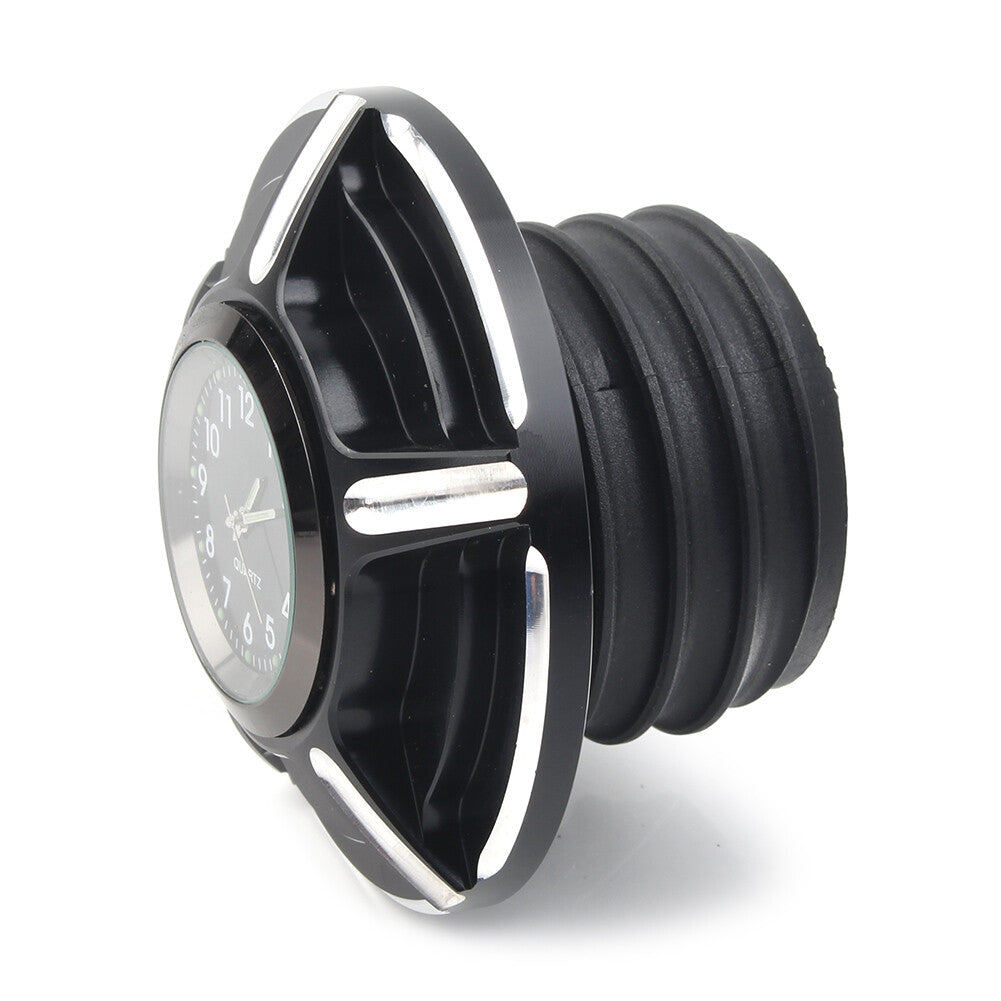 Motorcycle Billet Aluminum Gas Cap Fuel Tank Cover with Watch for Harley Q