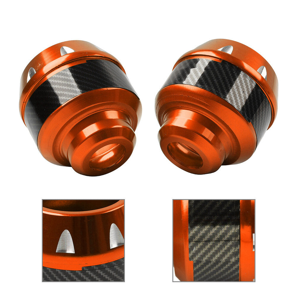 2x Motorcycle Front Fork Frame Sliders Crash Protection Engine Collision Orange