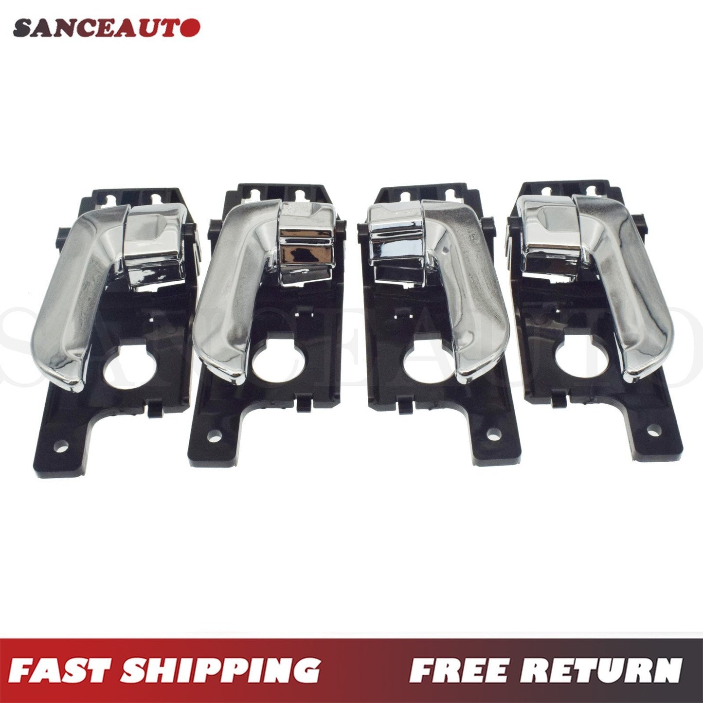 4-piece set of chrome-plated interior door handles for 2005-2010 for Kia . v