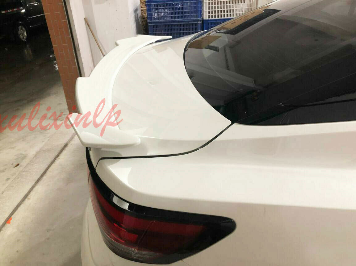 For 20-23 for Nissan Sentra Pearl White Rear Trunk Spoiler Boot Wing Lip Cover Trim