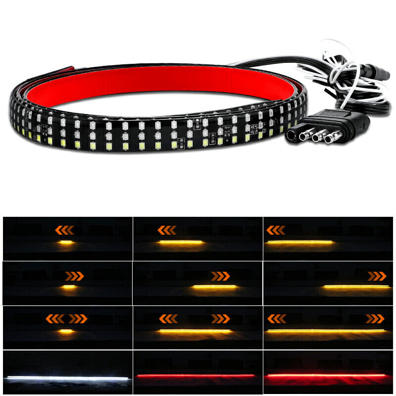 48 LED Car Truck Tailgate Light Bar Strip Reverse Brake Turn Signal Tail Lamp