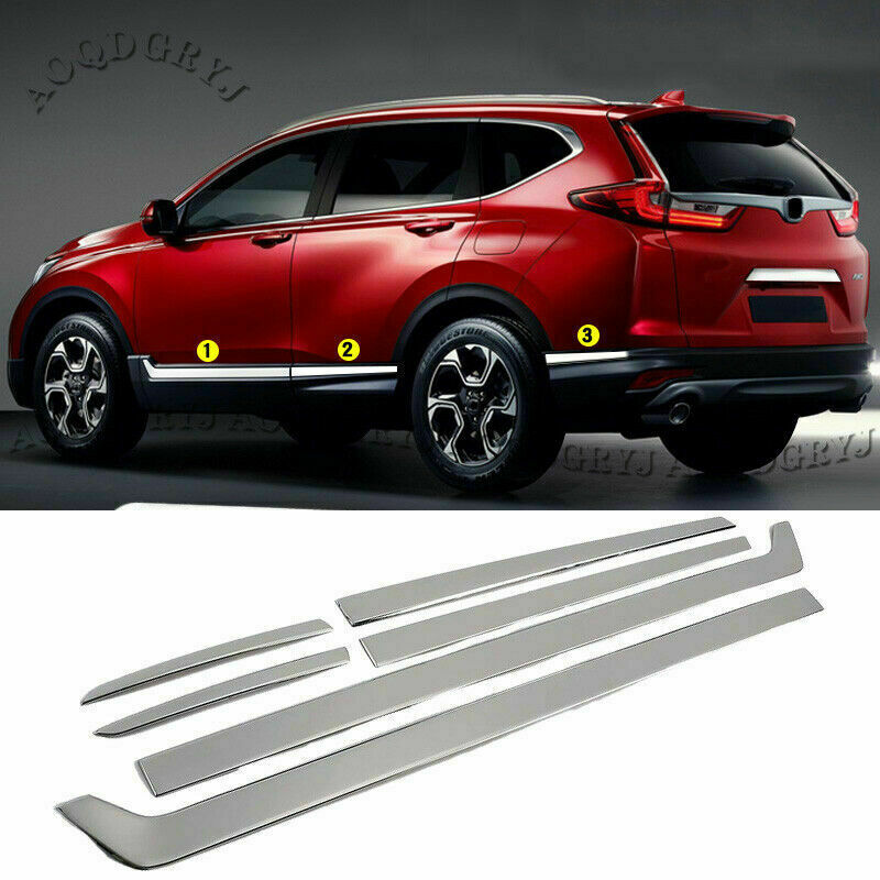 for Honda CR-V CRV 2017-2022 Chrome Side Door Body Molding Strips Trim Stainless