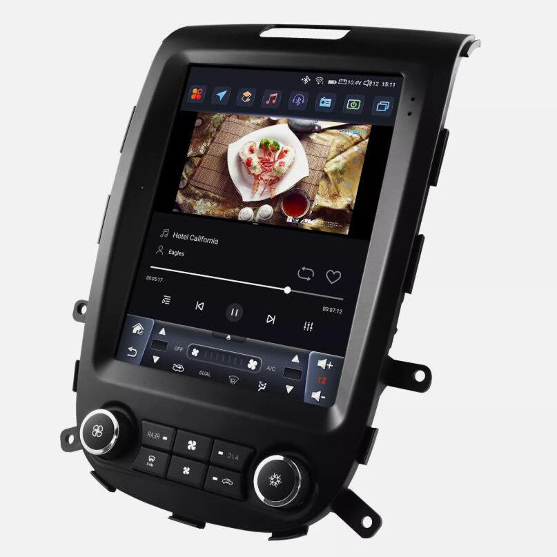 9.7-inch screen for Hyundai Santa Fe 2006-2012 with GPS navigation, radio, CarPlay, Android 13, and car stereo. Q