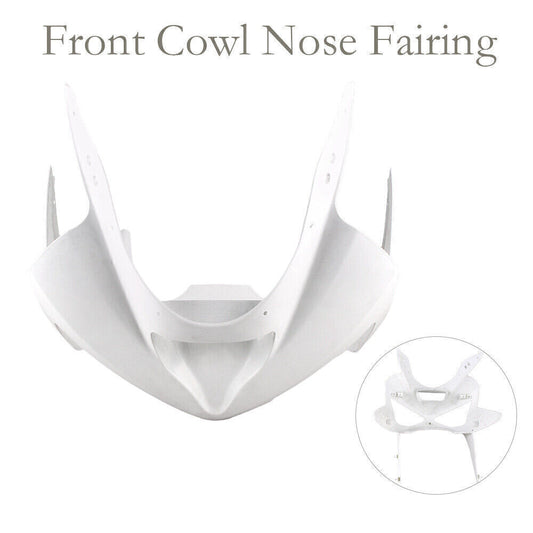 Upper Front Cowl Nose Fairing Unpainted White for Kawasaki ZX6R 2003 2004