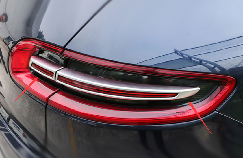 for Porsche Macan 2015-2018 Chrome Taillight Rear Light Lamp Frame Cover Decorat