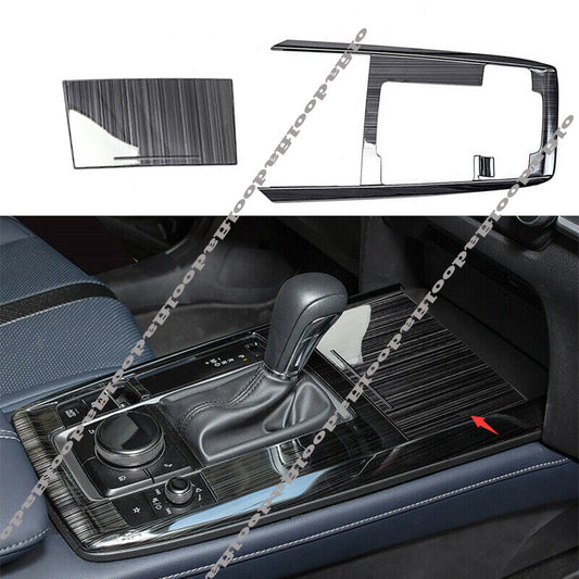 2p for Mazda CX-30 2020-2022 Black titanium Interior Gear Shift Frame Cover Trim