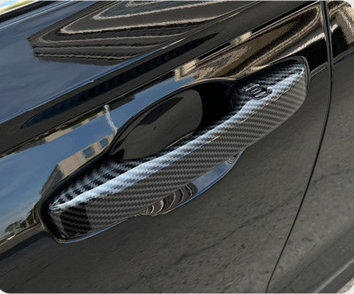Glossyt Black Front Outer Door Handles Cover Trims For Explorer 2020-2023 v