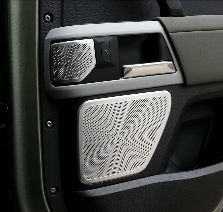 8P Silver Aluminum Window Lift Panel Switch Decor for Land Rover for Defender 20-25