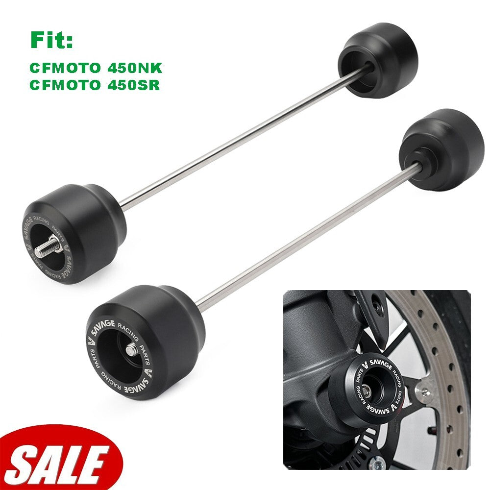 For CFMOTO 450NK 450SR 450NK Front Rear Wheel Axle Spool Sliders Guard Protector Q