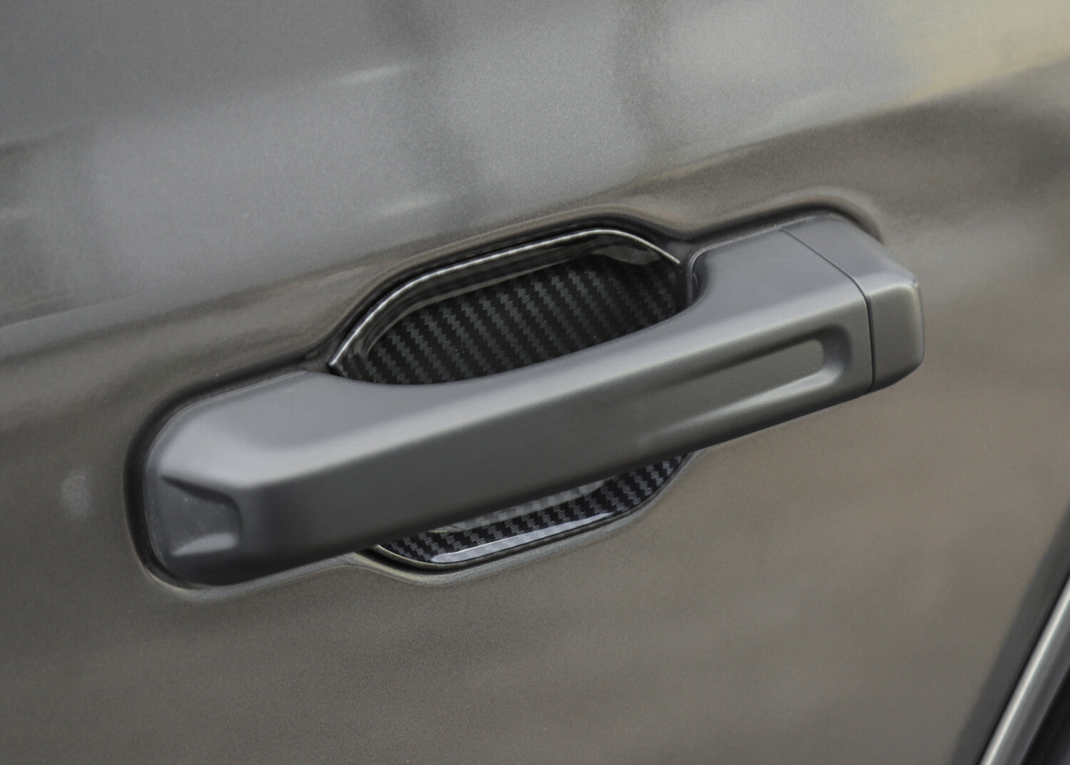 3-PACK Door Handle Bowl Trim for Jeep for Wrangler JL 2018-2023 Carbon Fiber Look